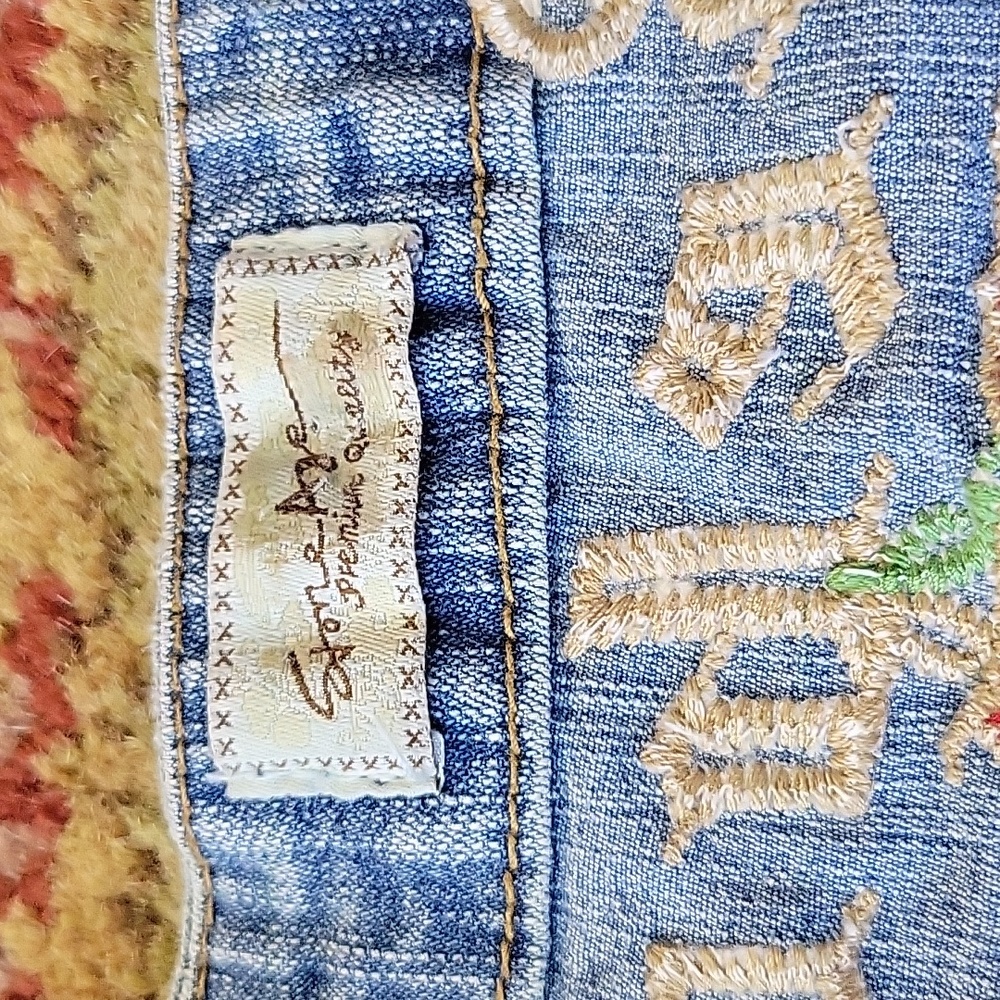 Y2K Rebel Rose Embroidered denim bolero jacket - Picture 8 of 10